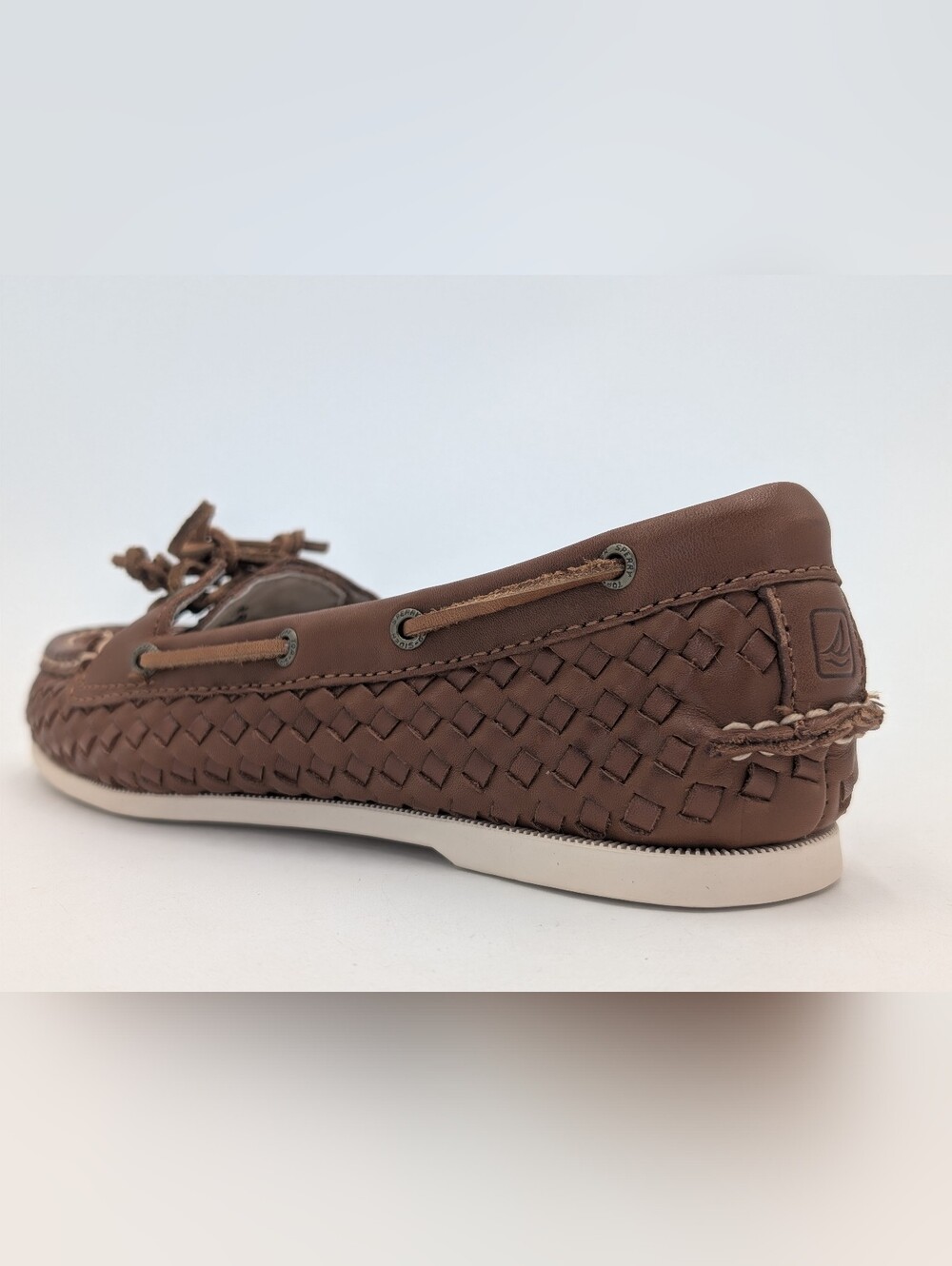 NEW Sperry Top-Slider Audrey Size 6.5M Women's Cognac Brown Leather Loafers - Picture 7 of 17